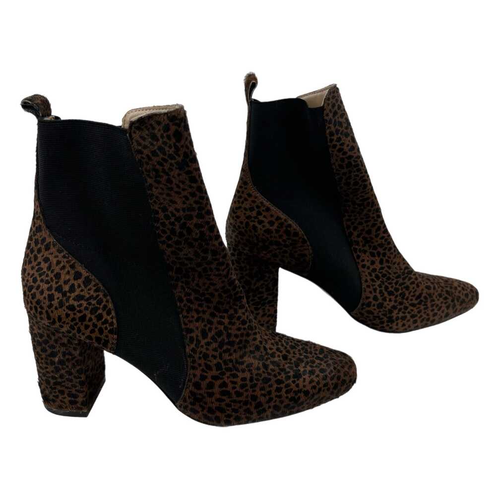 White House Black Market Brown Animal Print Heels | Size 9.5